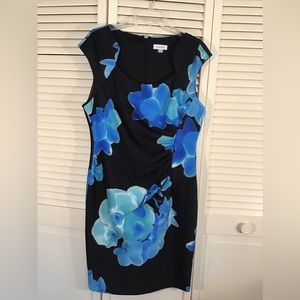 Calvin Klein cap sleeve floral dress